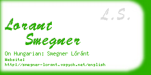 lorant smegner business card